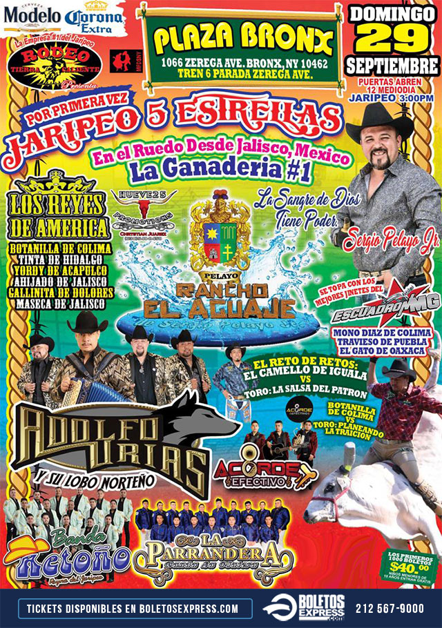 Buy tickets for Jaripeo 5 Estrellas: Rancho el Aguaje | Los Reyes de America Jaripeo 5 Estrellas: Rancho el Aguaje | Los Reyes de America