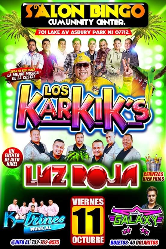 Buy tickets for LOS KARKIK'S, LUZ ROJA & K-TRINES MUSICAL LOS KARKIK'S, LUZ ROJA & K-TRINES MUSICAL
