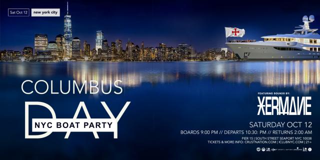 Columbus Day Weekend Statue of Liberty Boat Party Yacht Cruise NYC
