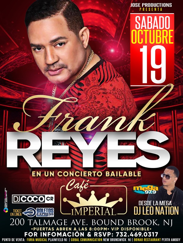 Buy tickets for FRANK REYES FRANK REYES