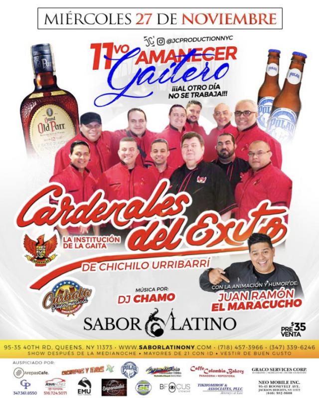 Buy tickets for 11 AMANECER GAITERO - CARDENALES DEL EXITO - JUAN RAMON EL MARACUCHO 11 AMANECER GAITERO - CARDENALES DEL EXITO - JUAN RAMON EL MARACUCHO