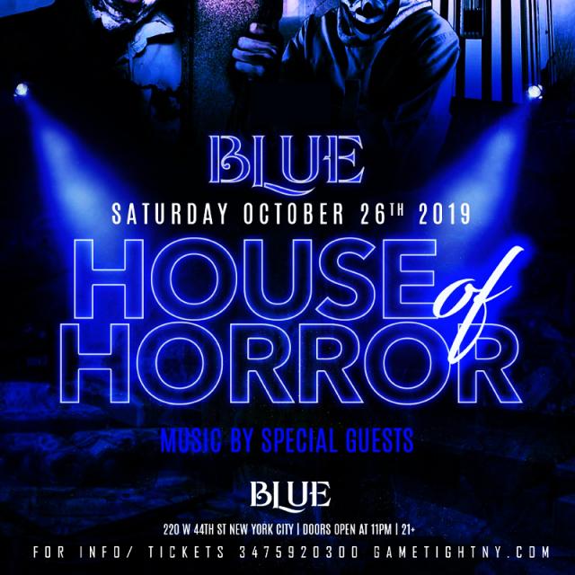 Blue Midtown NYC Halloween House of Horror party 2019