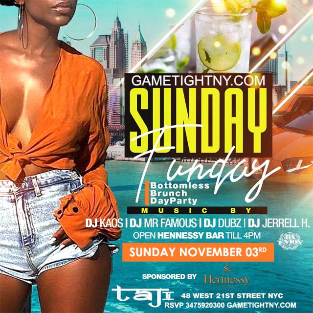 Taj Lounge NYC Hip Hop vs. Reggae Sunday Funday Brunch & FREE Day Party 