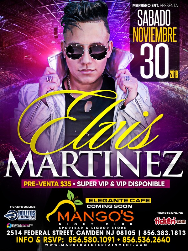 Buy tickets for ELVIS MARTINEZ ELVIS MARTINEZ