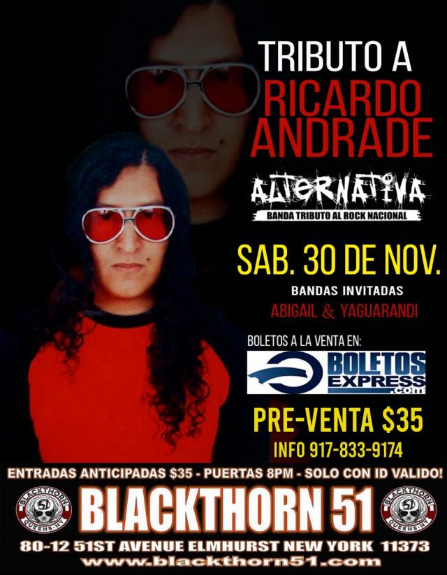 Buy tickets for TRIBUTO A RICARDO ANDRADE TRIBUTO A RICARDO ANDRADE