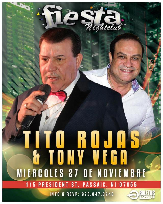 Buy tickets for Tito Rojas y Tony Vega Tito Rojas y Tony Vega