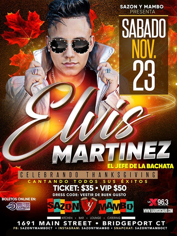 Buy tickets for Elvis Martinez El Jefe de la Bachata Elvis Martinez El Jefe de la Bachata