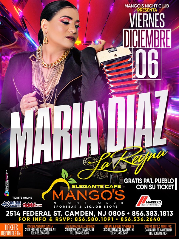 Buy tickets for MARIA DIAZ LA REYNA MARIA DIAZ LA REYNA