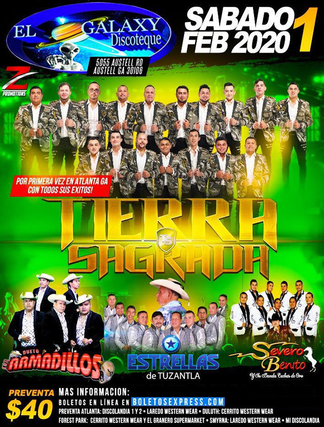 Buy tickets for Tierra Sagrada, Dueto los Armadillos, Estrellas de Tuzantla, Severo Benito Tierra Sagrada, Dueto los Armadillos, Estrellas de Tuzantla, Severo Benito
