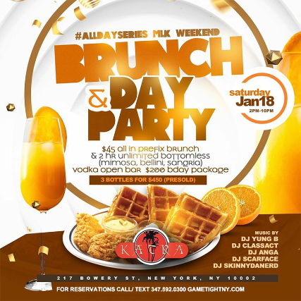 Buy tickets for Katra Lounge Saturday MLK Weekend Brunch & Day Party Katra Lounge Saturday MLK Weekend Brunch & Day Party