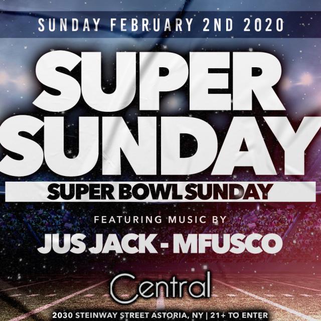 Buy tickets for CENTRAL LOUNGE SUPERBOWL PARTY 2020 CENTRAL LOUNGE SUPERBOWL PARTY 2020