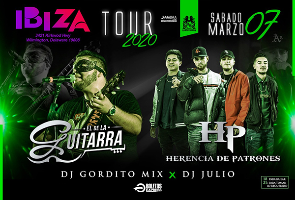 Buy tickets for EL DE LA GUITARRA & HERENCIA DE PATRONES EL DE LA GUITARRA & HERENCIA DE PATRONES