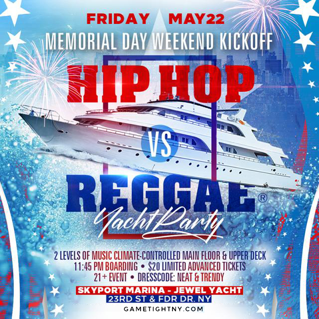 NYC MDW Kickoff Hip Hop vs Reggae® Yacht Party