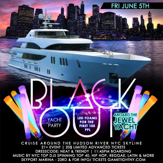 NYC Booze Cruise Glowsticks Yacht Party