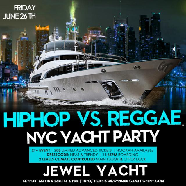 NY Hip Hop vs. Reggae® Summer Midnight Yacht Party
