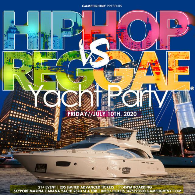 Manhattan Hip Hop vs. Reggae® Midnight Yacht Party at Skyport Marina Cabana 2020