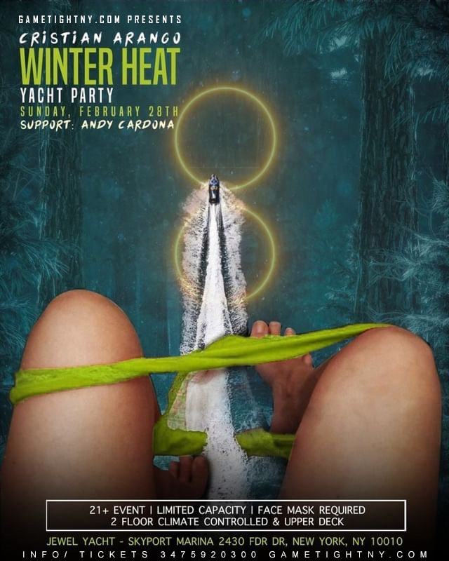 Buy tickets for Cristian Arango Winter Heat Sunset Yacht Party Cruise Cristian Arango Winter Heat Sunset Yacht Party Cruise