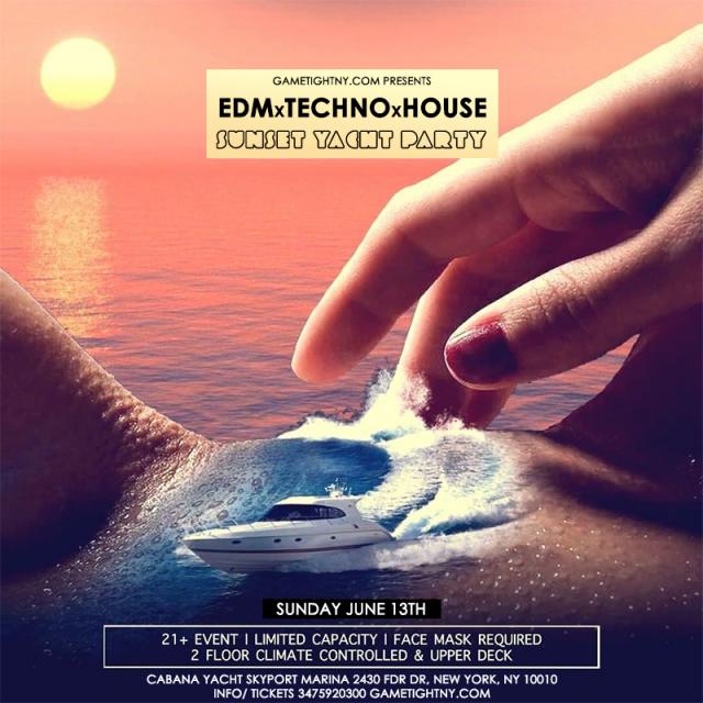 EDM Sunday Sunset Yacht Party Cruise