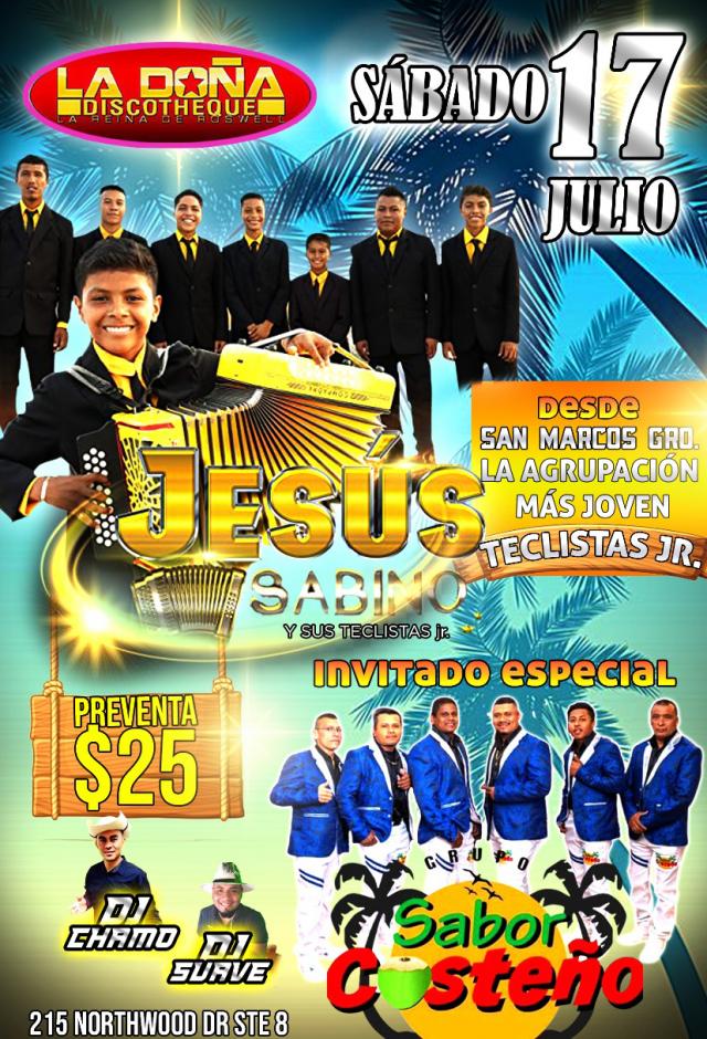 Buy tickets for Jesus Sabino Jesus Sabino