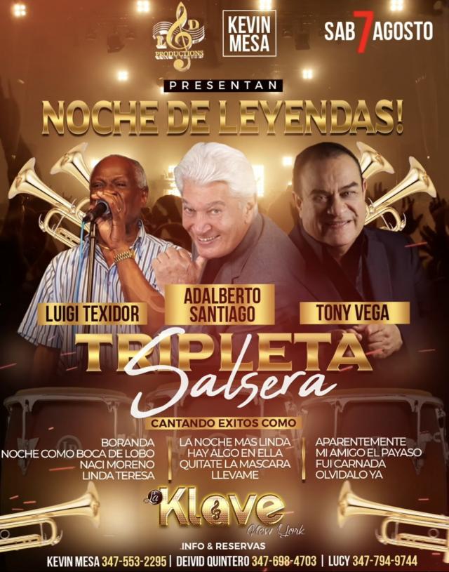 Buy tickets for Noche De Leyendas - Tripleta Salsera Noche De Leyendas - Tripleta Salsera
