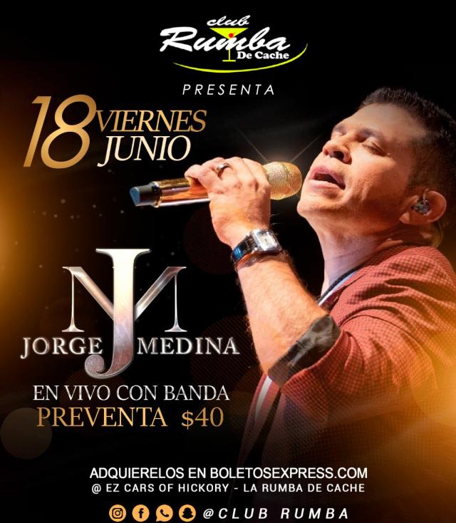 Buy tickets for Jorge Medina Jorge Medina