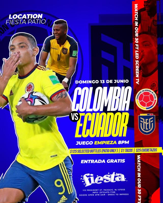 Copa America  COLOMBIA VS ECUADOR  Pantalla Gigante * ENTRADA GRATIS
