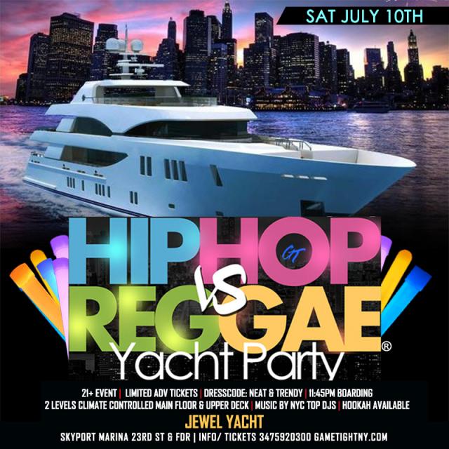 NYC Hip Hop vs Reggae® Summer Midnight Cruise