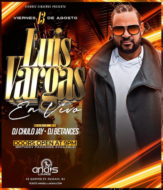 Buy tickets for Luis Vargas Luis Vargas