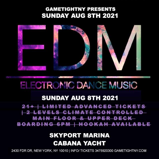 Buy tickets for Manhattan EDM Sunday Sunset Yacht Cruise Manhattan EDM Sunday Sunset Yacht Cruise