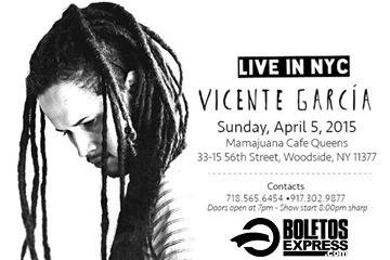 Buy tickets for Vicente Garcia Vicente Garcia