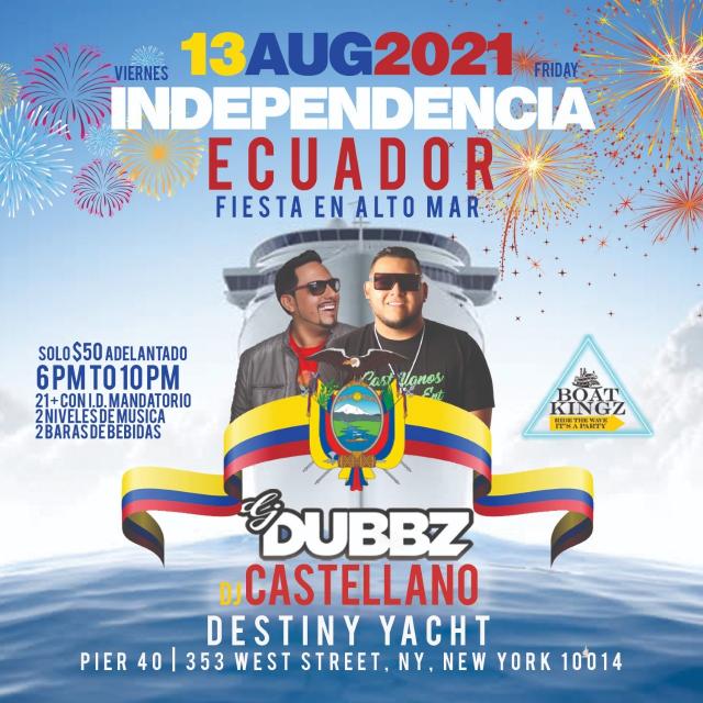 Ecuadorian Independence Summer Cruise At Destiny Yacht