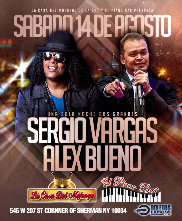 Buy tickets for SERGIO VARGAS & ALEX BUENO SERGIO VARGAS & ALEX BUENO