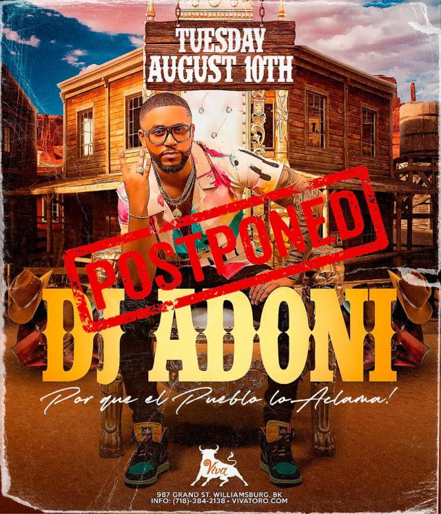 Buy tickets for DJ ADONI (POSTPONED) DJ ADONI (POSTPONED)