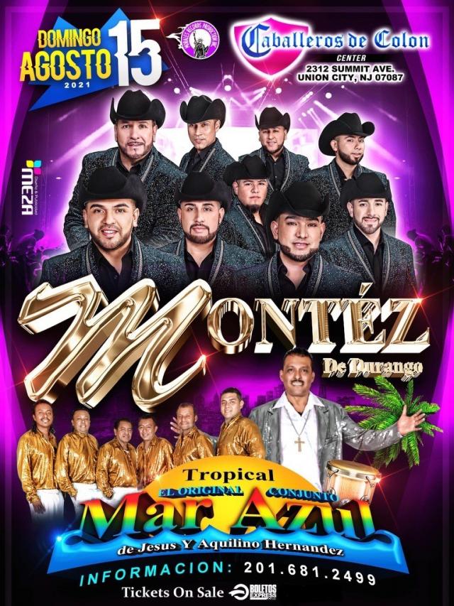 Buy tickets for MONTEZ DE DURANGO & CONJUNTO TROPICAL MAR AZUL MONTEZ DE DURANGO & CONJUNTO TROPICAL MAR AZUL
