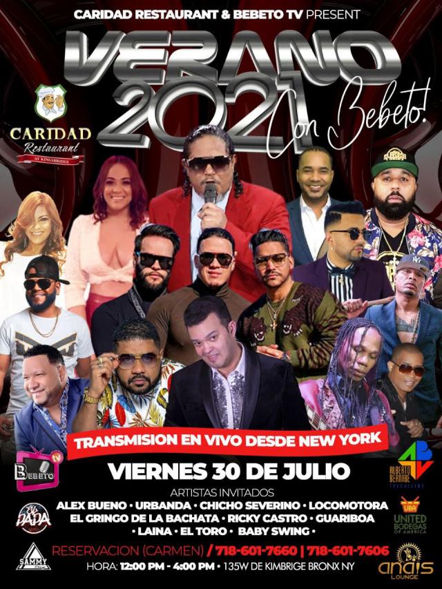 Buy tickets for ALEX BUENO - URBANDA - CHICHO SEVERINO - LOCOMOTORA - EL GRINGO DE LA BACHATA - RICKY CASTRO - GUARIBOA - LAINA - EL TORO - BABY SWING ALEX BUENO - URBANDA - CHICHO SEVERINO - LOCOMOTORA - EL GRINGO DE LA BACHATA - RICKY CASTRO - GUARIBOA - LAINA - EL TORO - BABY SWING