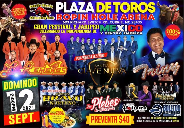 Buy tickets for GRAN FESTIVAL Y JARIPEO CELEBRANDO INDEPENDENCIA DE MEXICO GRAN FESTIVAL Y JARIPEO CELEBRANDO INDEPENDENCIA DE MEXICO