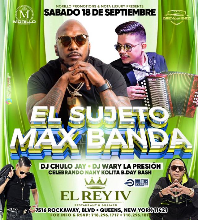 Buy tickets for SUJETO ORO 24 Y MAX BANDA SUJETO ORO 24 Y MAX BANDA