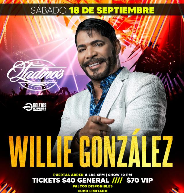 Buy tickets for WILLIE GONZALEZ WILLIE GONZALEZ
