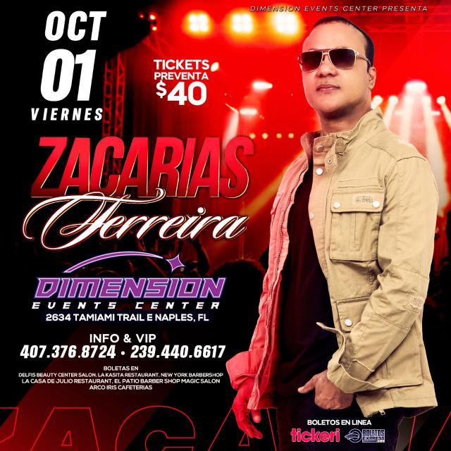 ZACARIAS FERREIRA Tickets BoletosExpress