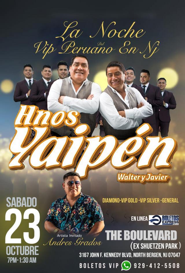 Buy tickets for HERMANOS YAIPEN - North Bergen, NJ TOUR 2021 (POSTPONED) HERMANOS YAIPEN - North Bergen, NJ TOUR 2021 (POSTPONED)
