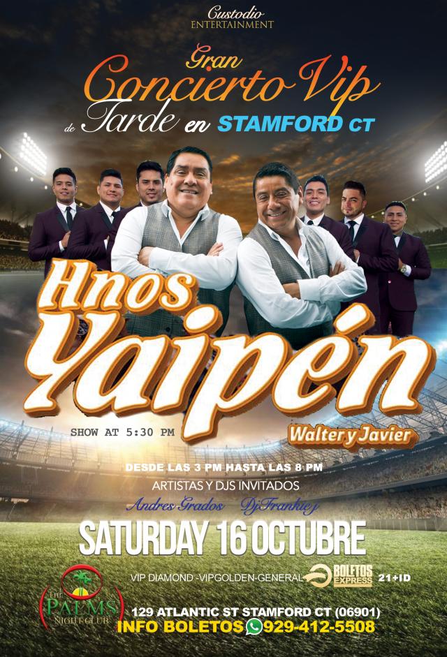 Buy tickets for HERMANOS YAIPEN - STAMFORD CT TOUR 2021 (POSTPONED) HERMANOS YAIPEN - STAMFORD CT TOUR 2021 (POSTPONED)
