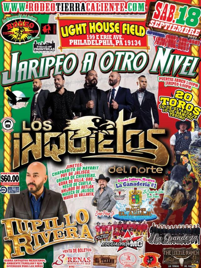 Buy tickets for LOS INQUIETOS DEL NORTE | LUPILLO RIVERA | ESCUADRON MG | BANDA LA GRANDEZA LOS INQUIETOS DEL NORTE | LUPILLO RIVERA | ESCUADRON MG | BANDA LA GRANDEZA