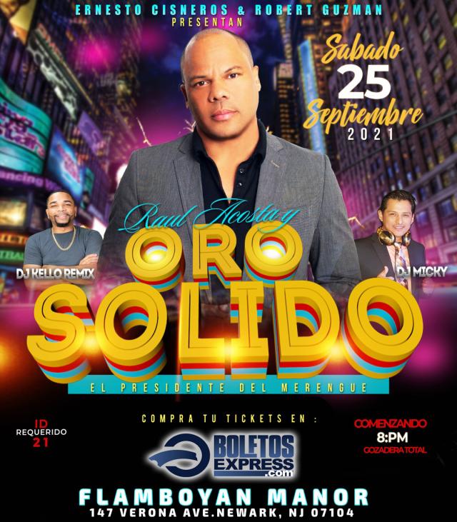 Buy tickets for ORO SOLIDO en NEW JERSEY ORO SOLIDO en NEW JERSEY