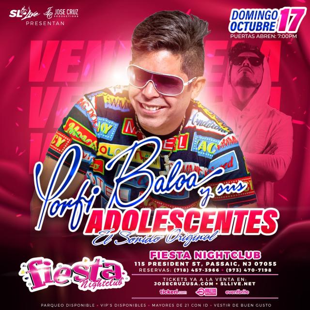 Buy tickets for Porfi Baloa y sus Adolescentes Porfi Baloa y sus Adolescentes