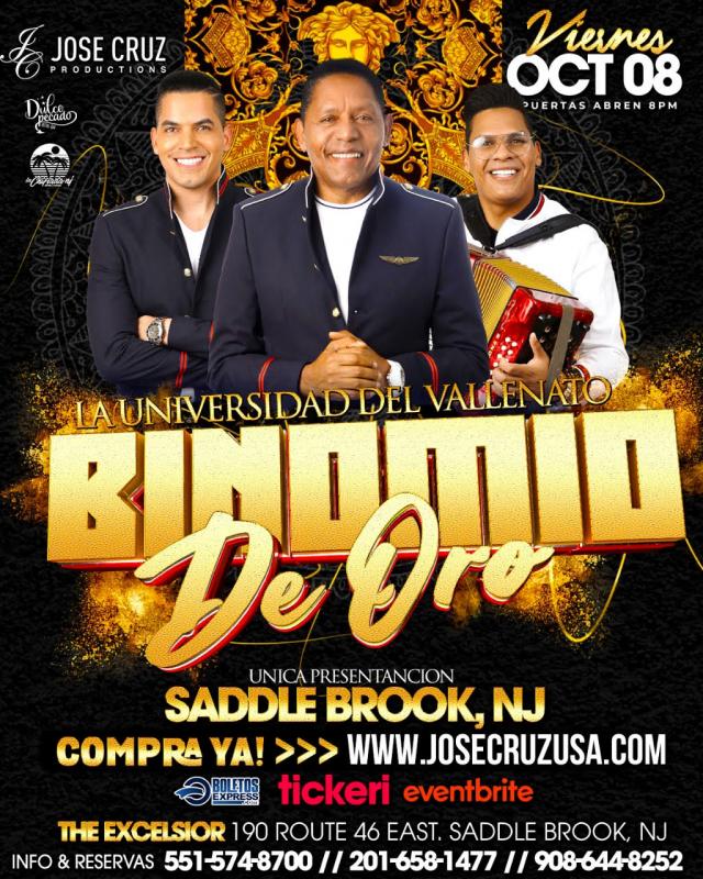 BINOMIO DE ORO.  SADDLE BROOK, NJ. VIERNES, OCT. 8, 2021