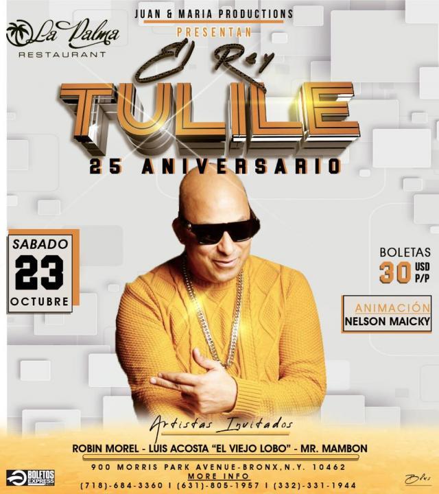 Buy tickets for EL REY TULILE - 25 ANIVERSARIO EL REY TULILE - 25 ANIVERSARIO