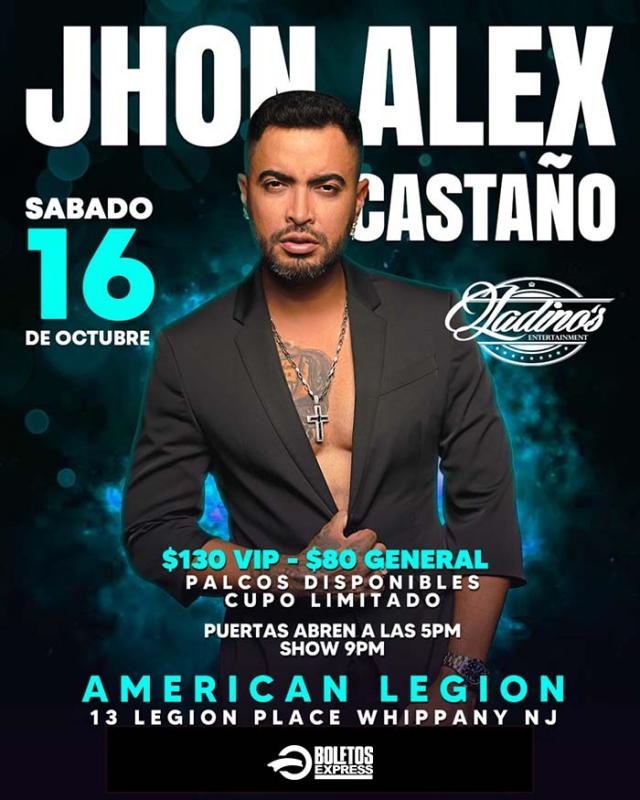 Buy tickets for JHON ALEX CASTAÑO JHON ALEX CASTAÑO