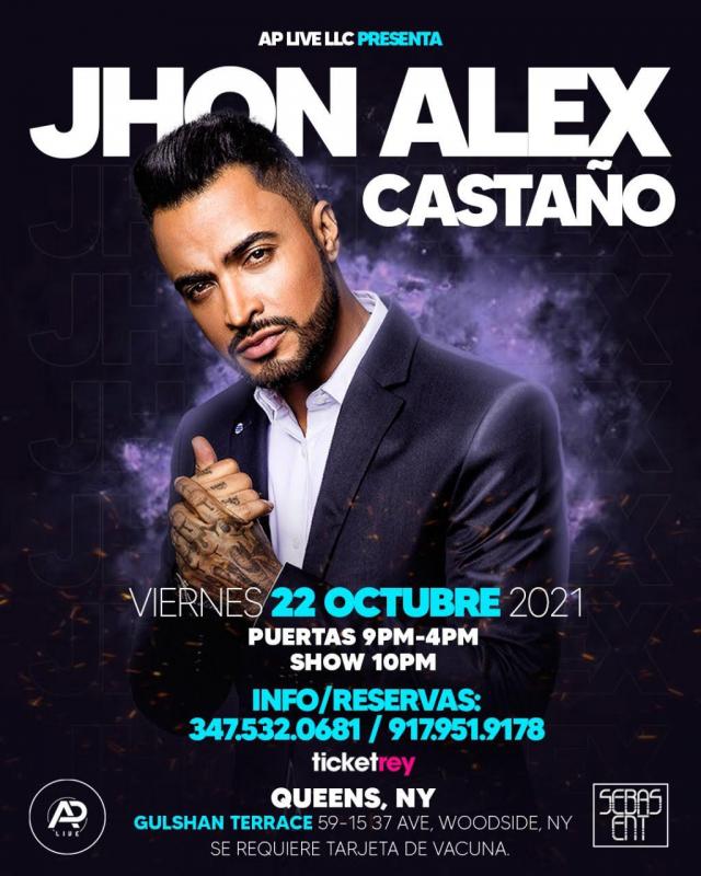 Buy tickets for JHON ALEX CASTAÑO - Woodside, NY JHON ALEX CASTAÑO - Woodside, NY