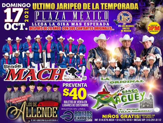Buy tickets for BANDA MACH, LA ORIGINAL BANDA MAGUE & LOS DE ALLANDE Y SU GRUPO LA GUERRA BANDA MACH, LA ORIGINAL BANDA MAGUE & LOS DE ALLANDE Y SU GRUPO LA GUERRA