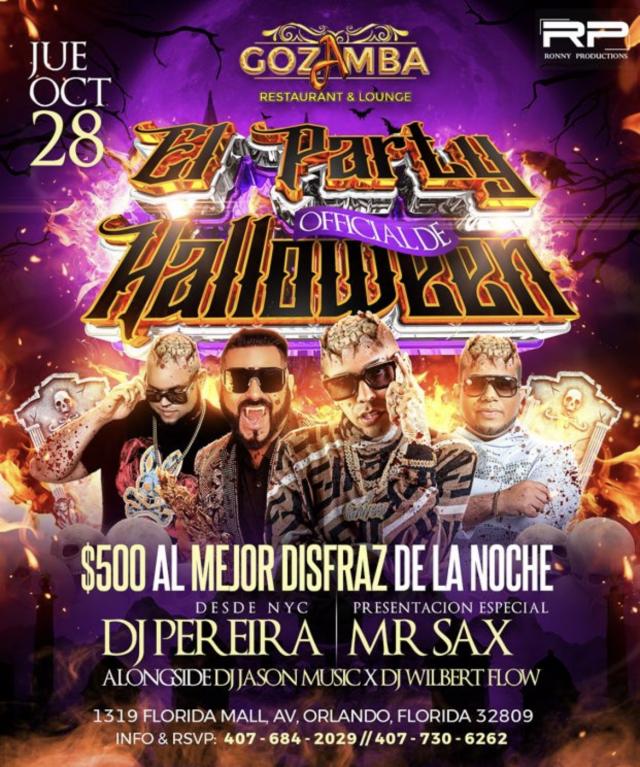 Halloween party con dj pereira y mr sax